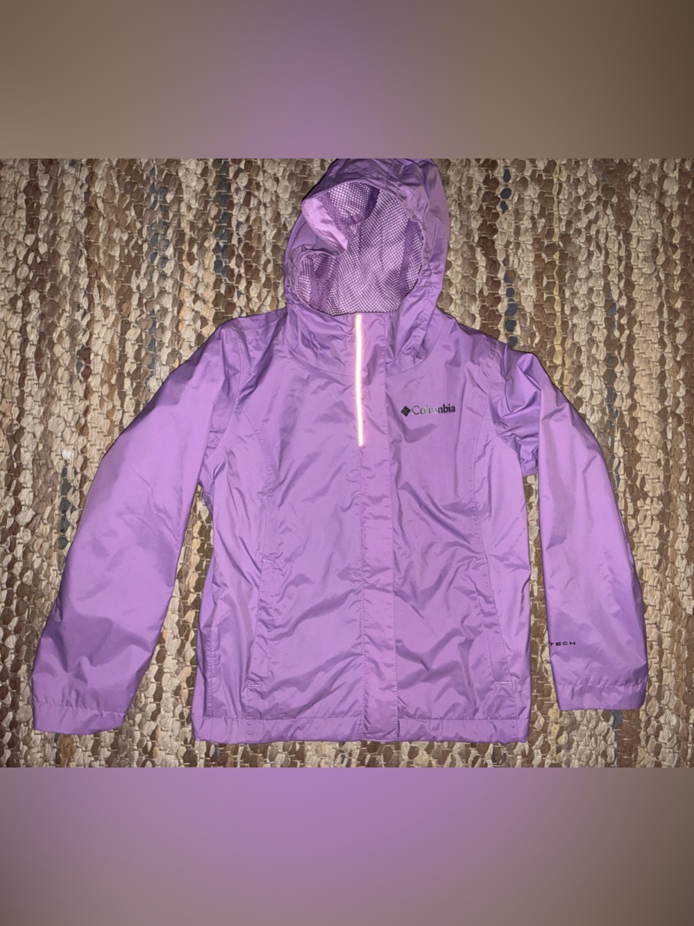 Columbia Lavender Kids' Hooded Rain Jacket